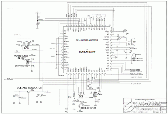 MM912-S812 Small Motorcycle Engine ECU Reference Design (Characteristics _ System Diagram _ Circuit Diagram _ pcb Component Layout)