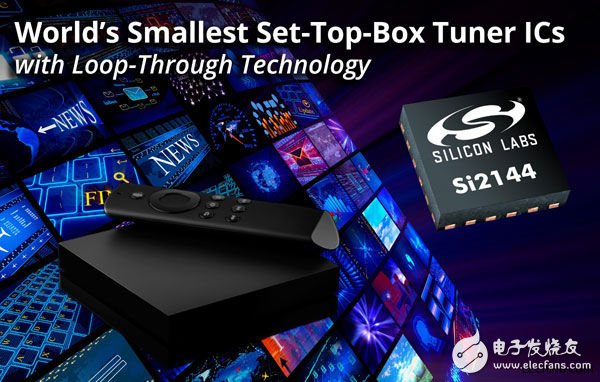 Silicon Labs launched the worldâ€™s smallest digital set-top box STB tuner IC product