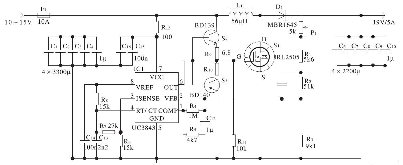 Main circuit schematic