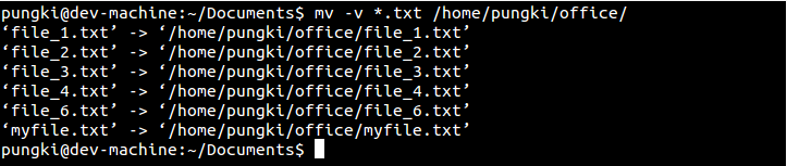Linux-based mv instructions to move files and directory commands
