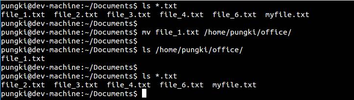 Linux-based mv instructions to move files and directory commands