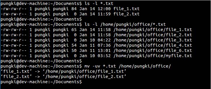 Linux-based mv instructions to move files and directory commands