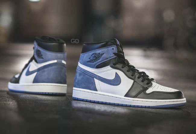 Another "small lightning" look at Air Jordan 1 "Blue Moon" on the more handsome