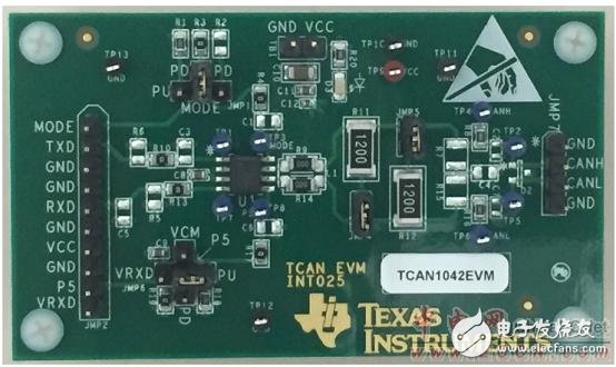 Main features of TCAN1051HGV-Q1 and main features of TCAN10xx series CAN evaluation module