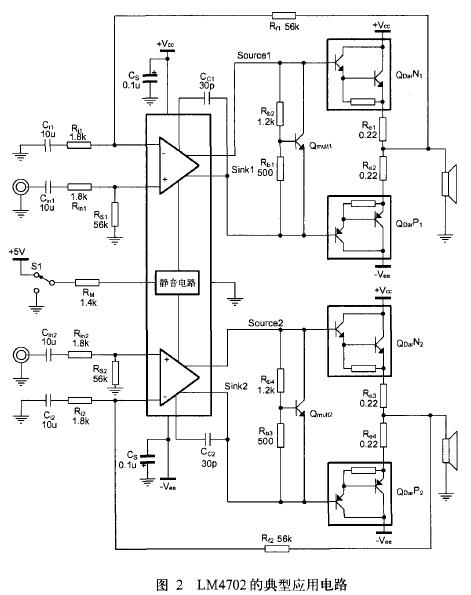 LM4702 high fidelity power amplifier device