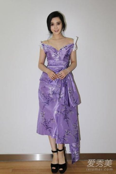 Fan Bingbing appeared in a purple dress