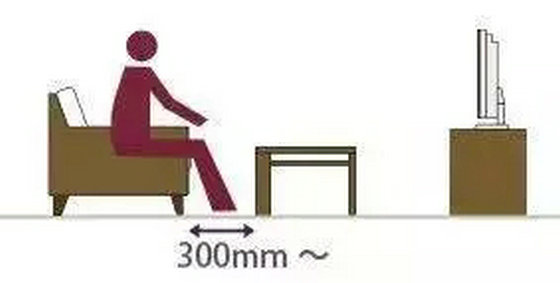 The distance from the sofa to the coffee table.webp