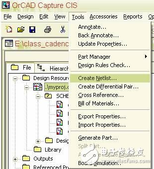OrCAD graphics tutorial: generate netlist
