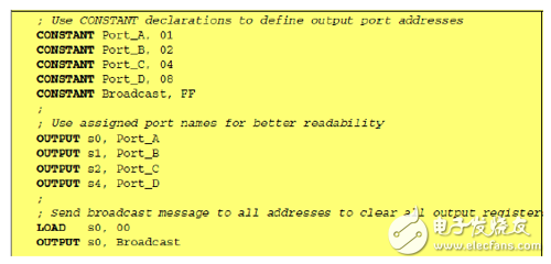 One-hot addressing output routine