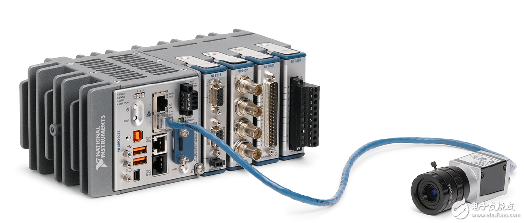 Figure 3. CompactRIO combines USB and Gigabit Ethernet camera connectivity options and modular I/O