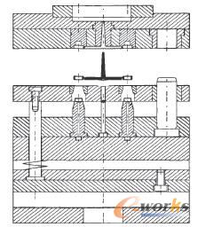 Schematic diagram of mold opening action