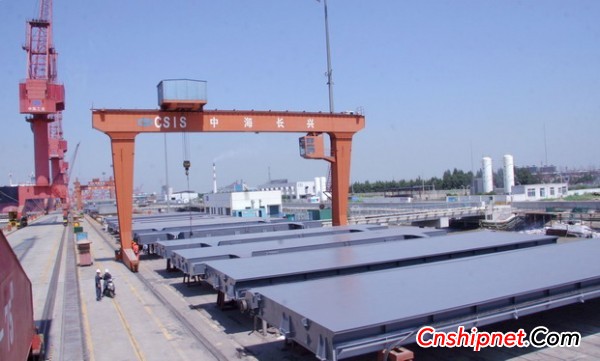 The first batch of bulk cargo tank covers of Changxing Shipyard was successfully delivered