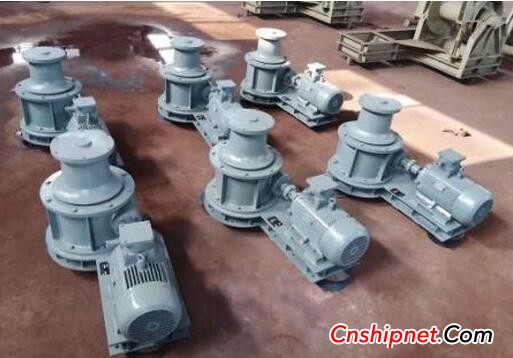 Jiangsu Jinshun anchor machine 6 sets of 15KN explosion-proof electric anchor machine off the assembly line