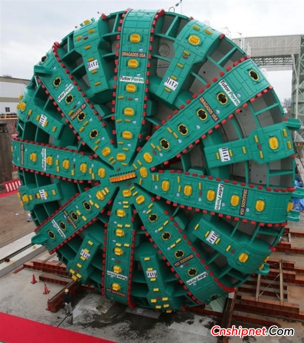 Hitachi Shipbuilding Launches World's Largest Shield Machine