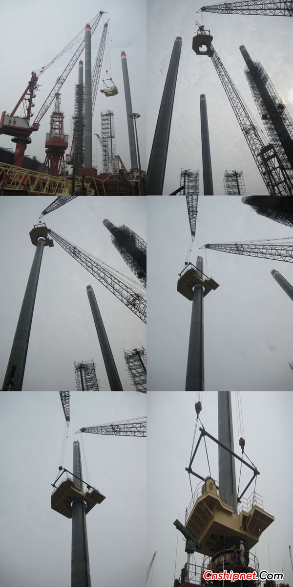 China Merchants Heavy Industry 190 tons of pile crane crane hoisted successfully