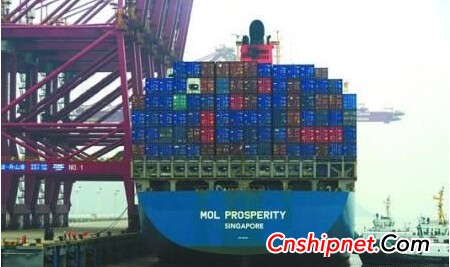 "Mitsui Prosperity" container wheel first Ningbo-Zhoushan Port