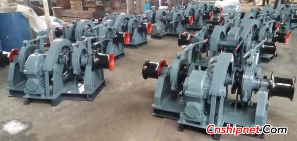 Jiangsu Jiesheng Windlass successfully delivered 12 sets of Î¦32mm electric windlass for the first time