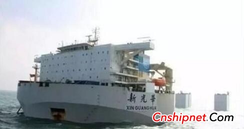 Qingdao Shuangrui BalClor ballast water management system is the "Xin Guanghua" ring protection flight