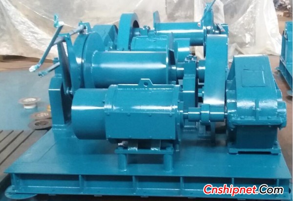 Successful delivery of two 50KN electric winches from Jiangsu Jiesheng Windlass