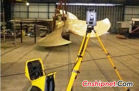 VICUSdt performs 3D laser scanning of a damaged fixed pitch propeller