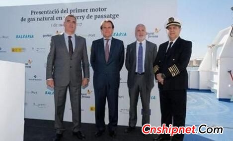 Gas launches the first natural gas powered engine for the first passenger ship in Spain