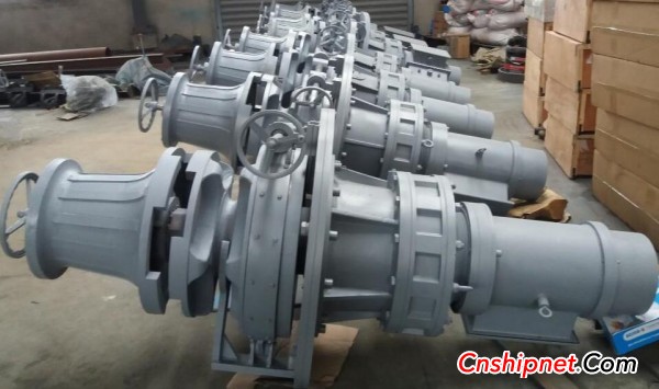 Jiangsu Jiesheng delivers 10 sets of electric windlass at a time