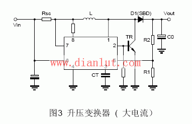 MC34063 high current boost converter circuit