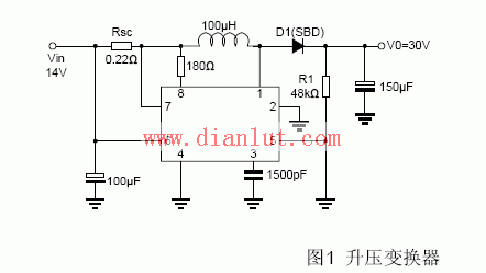 MC34063 boost converter circuit