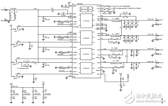 [Original] ADI ADP5014 Quad High Performance Low Noise Buck Regulator Solution