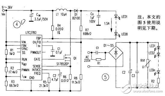 Detailed description of the basic design of the LED power drive circuit