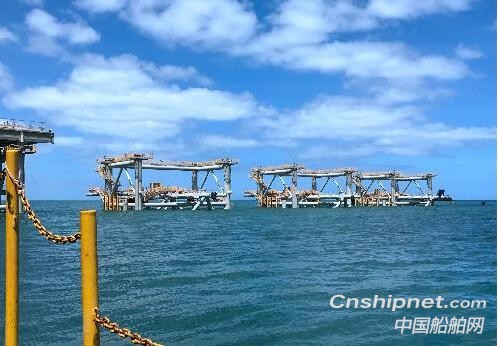 Nantong COSCO Heavy Industries' third batch of Amrun jacket modules shipped