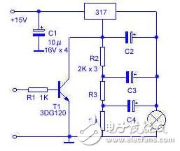 Frequency-adjustable flash circuit based on LM317