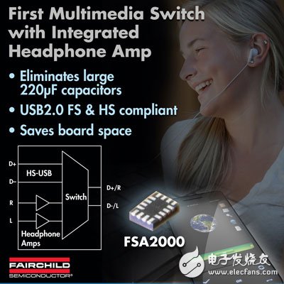 Fairchild designed a USB switch FSA2000 for smartphones to extend battery life