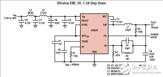 [Original] Linear LT8607 42V 750mA Synchronous Buck Regulator Solution