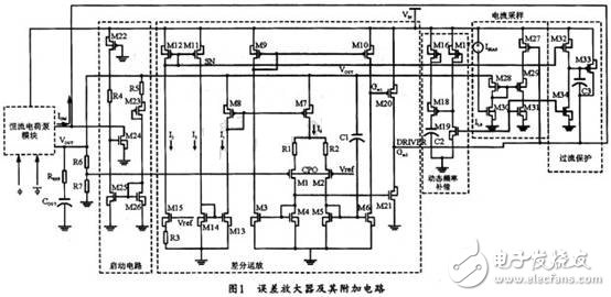 LED driver low noise constant current charge pump error amplifier EA design