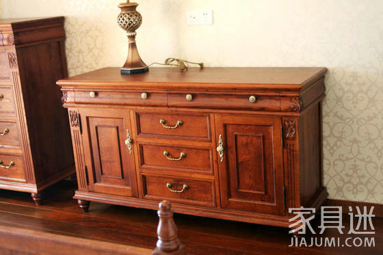 Rubber wood cabinet