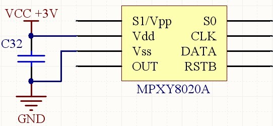 Figure 2 MPXY8020A sensor interface diagram