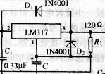 High current linear voltage divider circuit (composed of LM317)