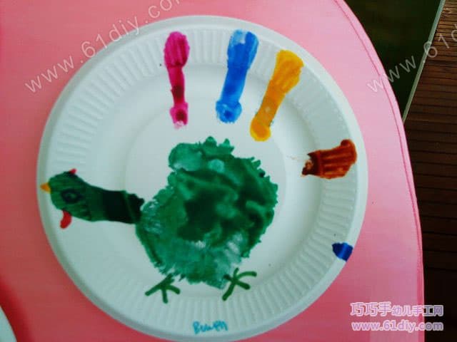 Hand shaped turkey paper tray