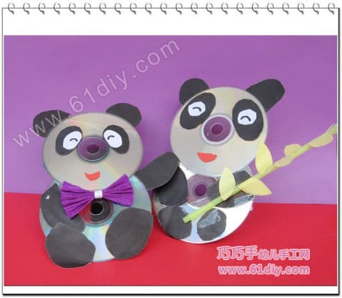 Disc handmade - cute little panda