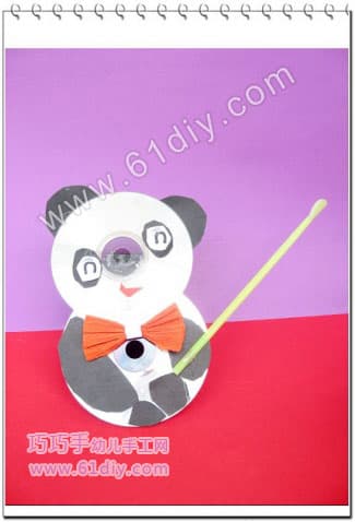 Disc handmade - cute little panda