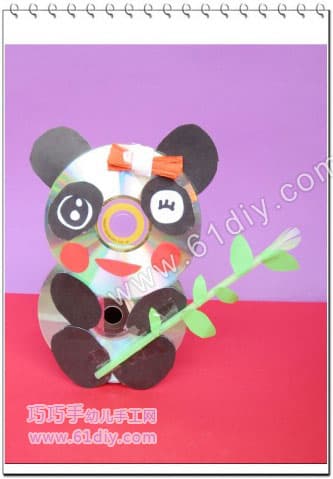 Disc handmade - cute little panda