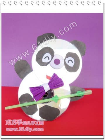 Disc handmade - cute little panda