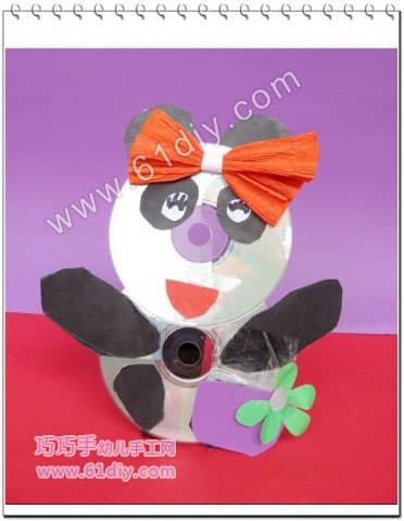 Disc handmade - cute little panda