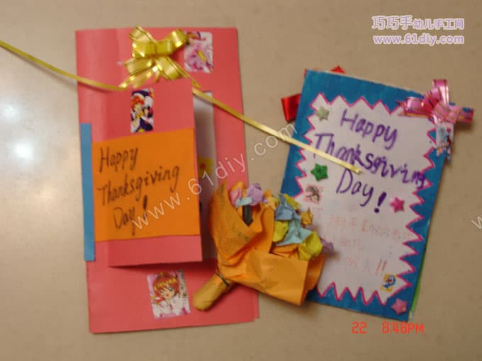 Thanksgiving card made by children
