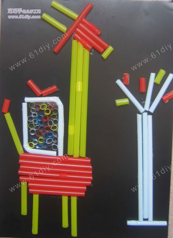 Straw sticker - giraffe