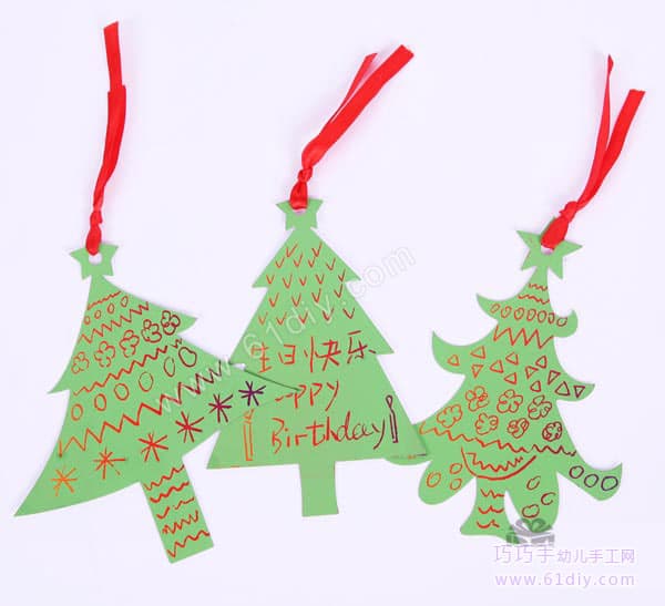 Simple christmas bookmark