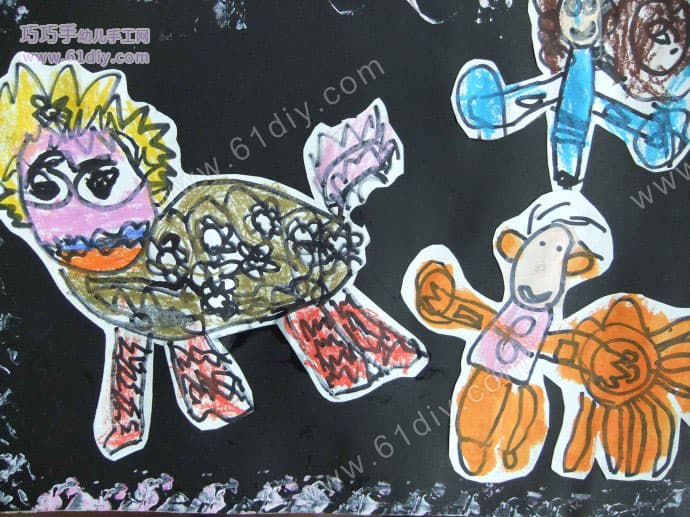 Lion dance graffiti for children