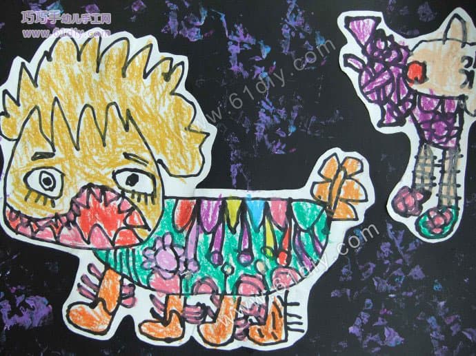 Lion dance graffiti for children