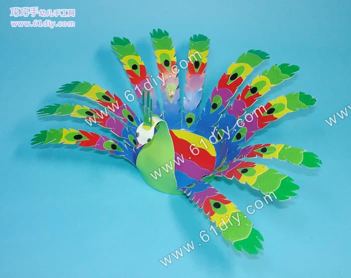 Beautiful paper cup peacock handmade